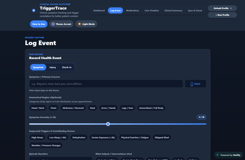 TriggerTrace – screenshot 2