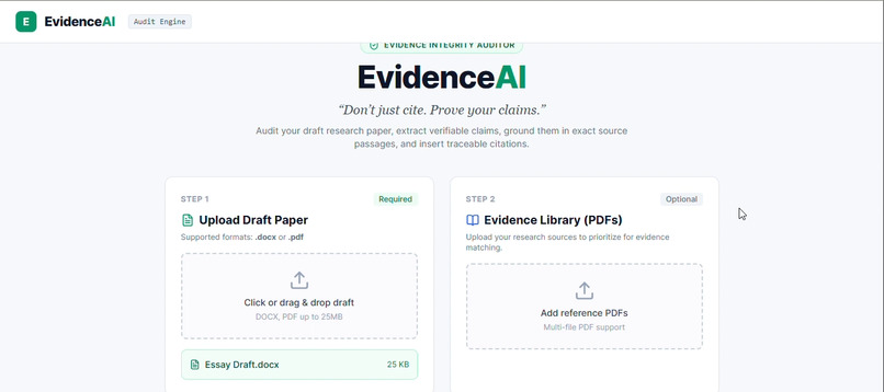 EvidenceAI: Academic Evidence Auditor – screenshot 2