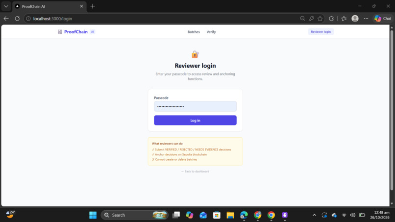 ProofChain – screenshot 2