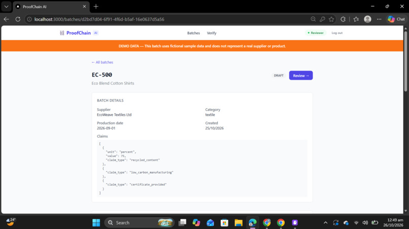ProofChain – screenshot 3