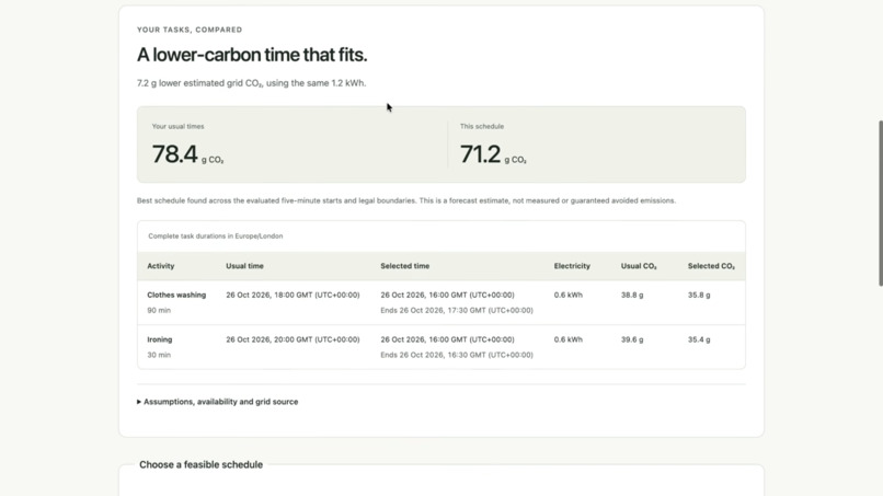 CarbonShift: AI Energy Planning & Emissions Transparency – screenshot 9