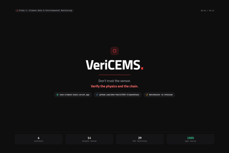 VeriCEMS: Tamper-Evident Emissions Data for EU CBAM – screenshot 1