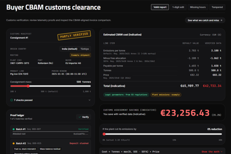 VeriCEMS: Tamper-Evident Emissions Data for EU CBAM – screenshot 4
