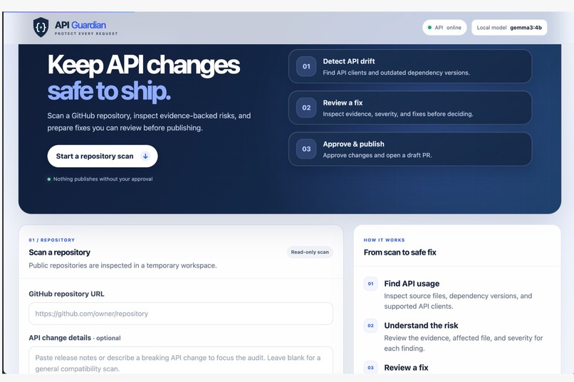 API Guardian – screenshot 1