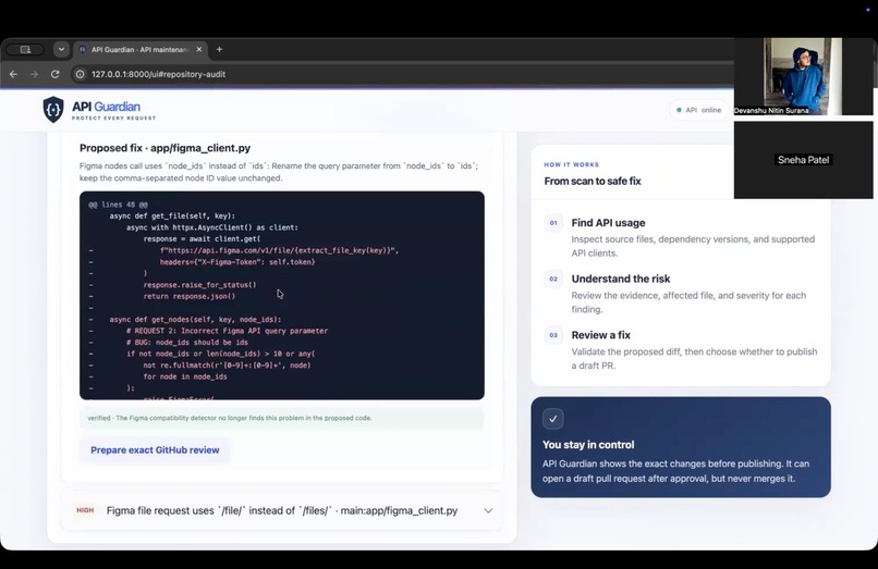 API Guardian – screenshot 2