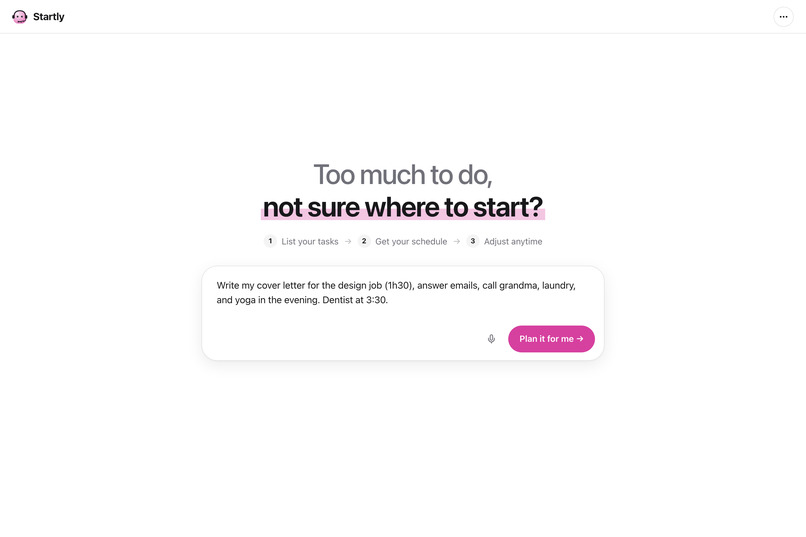 Startly – screenshot 1