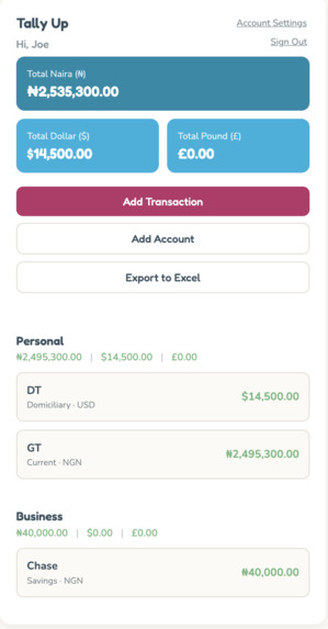 Tally Up – screenshot 1