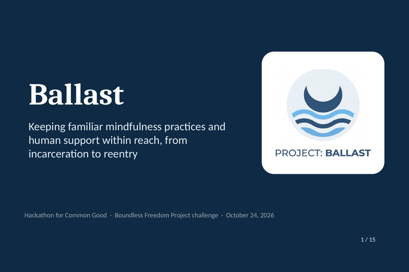 Project: Ballast – screenshot 1