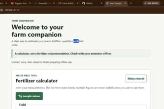 Maize Fertilizer Calculator