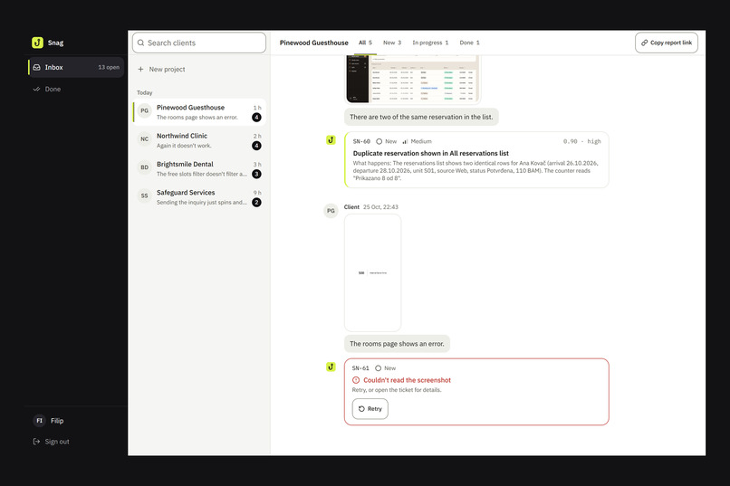 Snag – screenshot 2