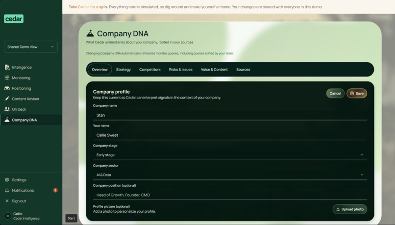 Cedar: Your Competitive Edge Radar – screenshot 2