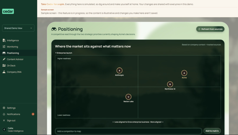 Cedar: Your Competitive Edge Radar – screenshot 3