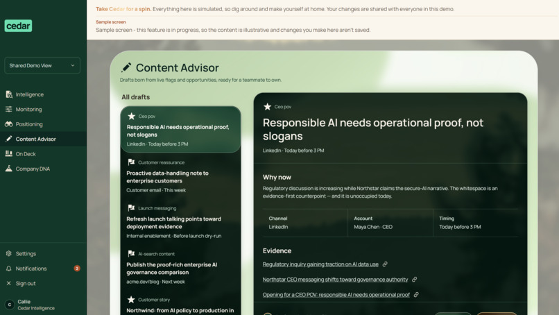 Cedar: Your Competitive Edge Radar – screenshot 5