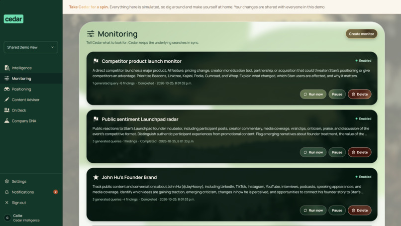 Cedar: Your Competitive Edge Radar – screenshot 6
