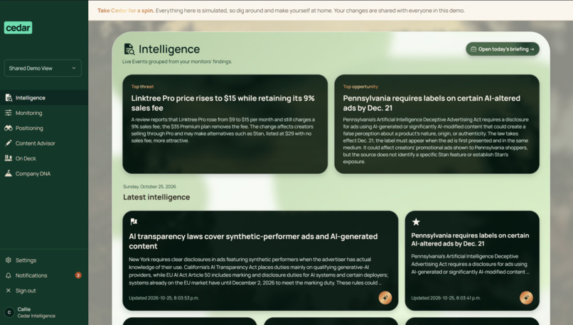 Cedar: Your Competitive Edge Radar – screenshot 7