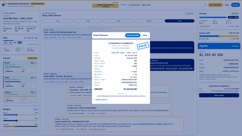 Consensus Commerce – screenshot 3