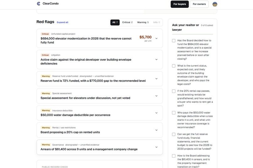 ClearCondo – screenshot 2