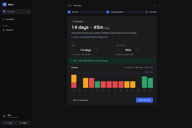 Remi – screenshot 1