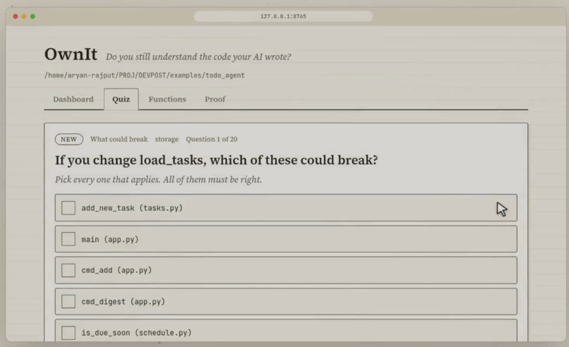 OwnIt – screenshot 2