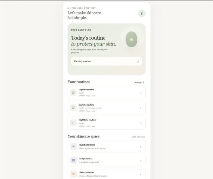 skincare-routine-personaliser (Skin Notes) – screenshot 1