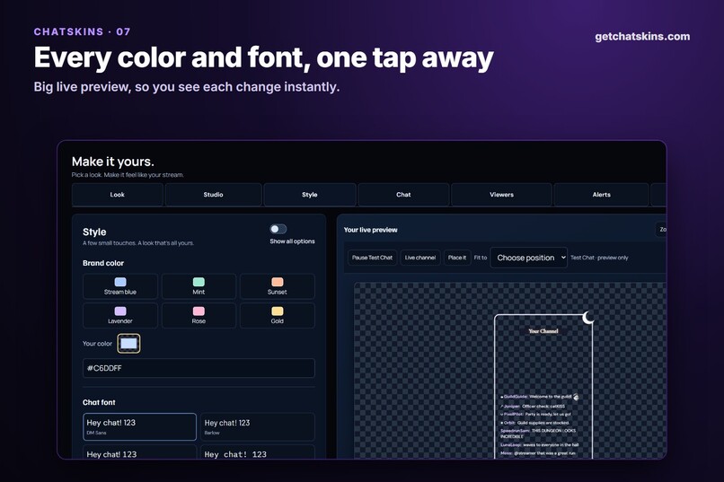 ChatSkins - Game-Style Twitch Chat Overlays – screenshot 7