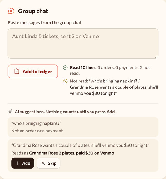 Supper Ledger – screenshot 1