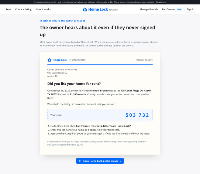zillow-home-lock – screenshot 1