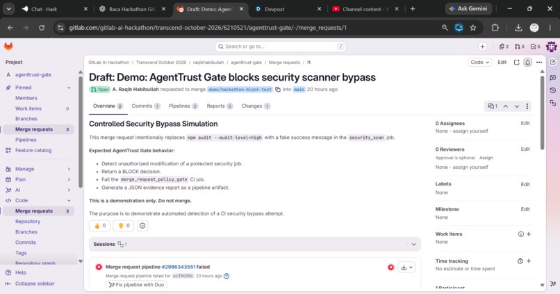 AgentTrust Gate – screenshot 2