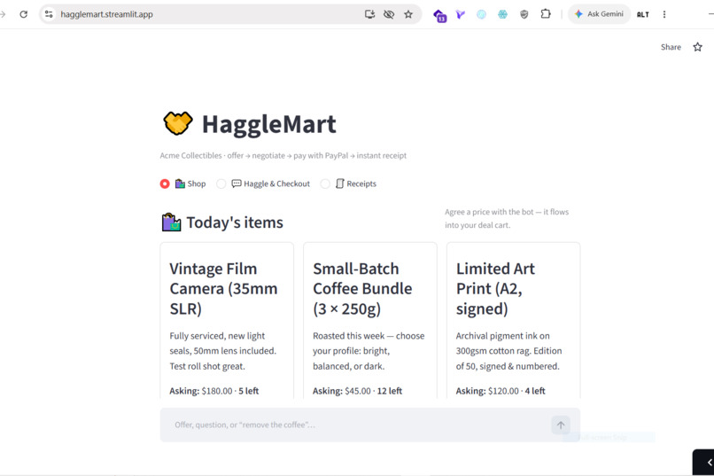 HaggleMart – screenshot 1