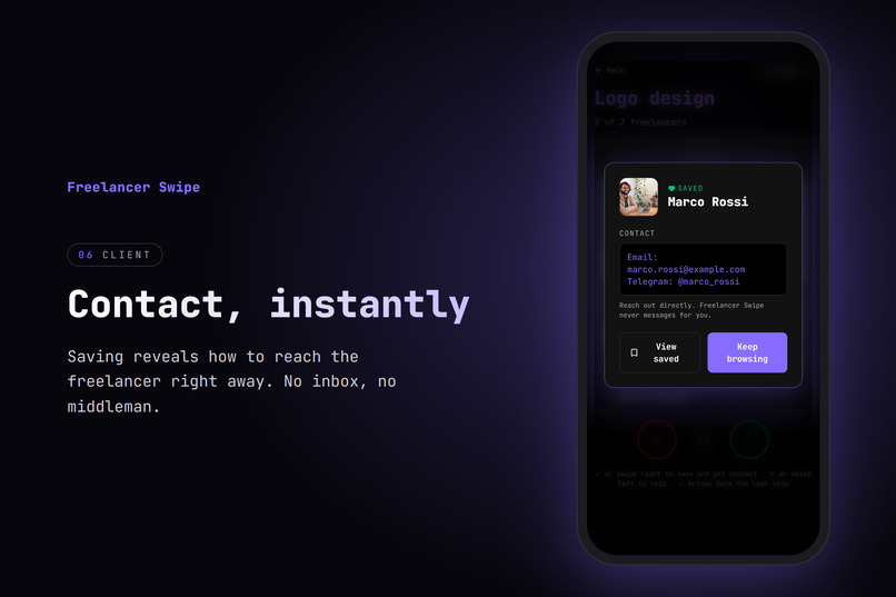 Freelancer Swipe – screenshot 1