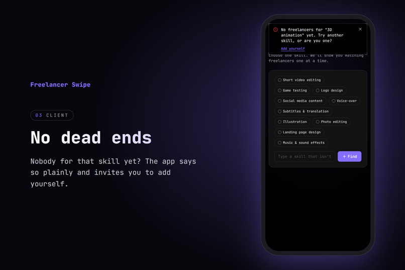 Freelancer Swipe – screenshot 4