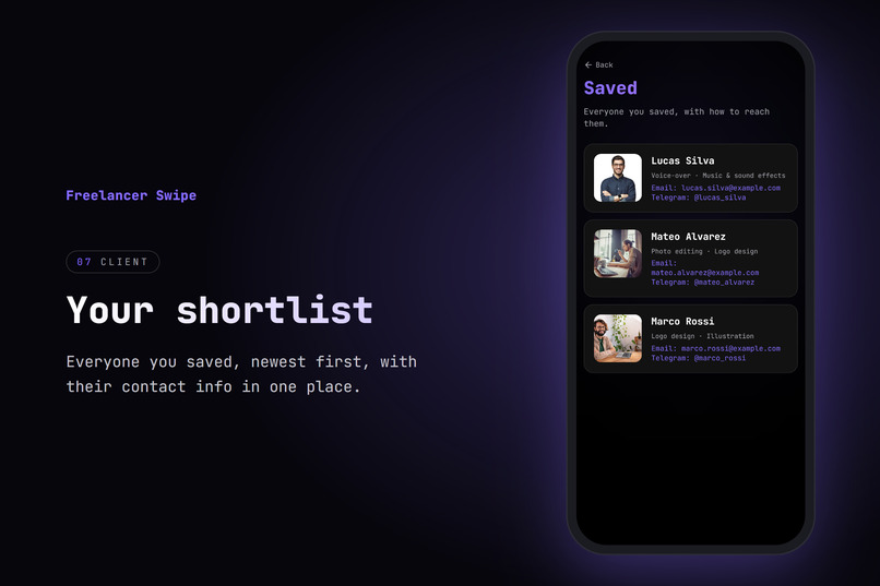 Freelancer Swipe – screenshot 5
