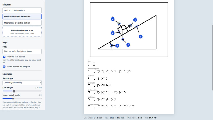 Tactile diagrams – screenshot 2