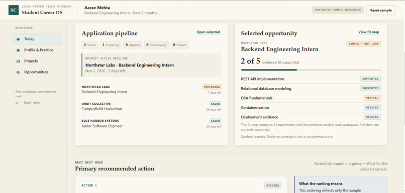 Student Career OS – screenshot 1