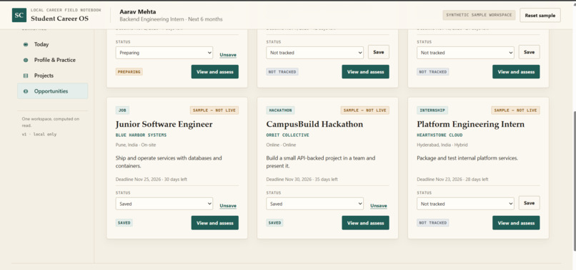 Student Career OS – screenshot 3