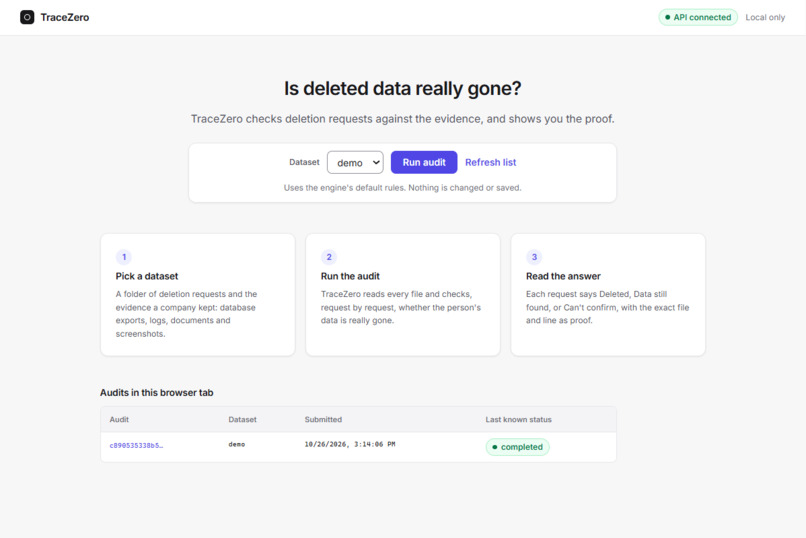 TraceZero – screenshot 1