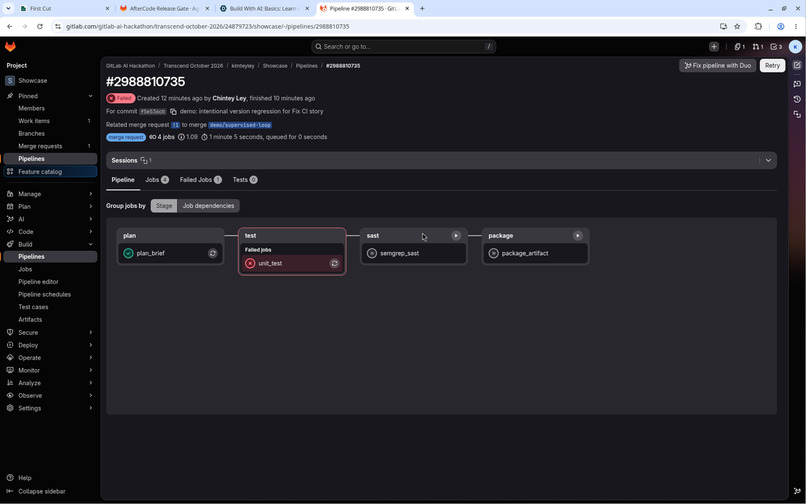 AfterCode: Post-code loop on GitLab Duo + CI – screenshot 3