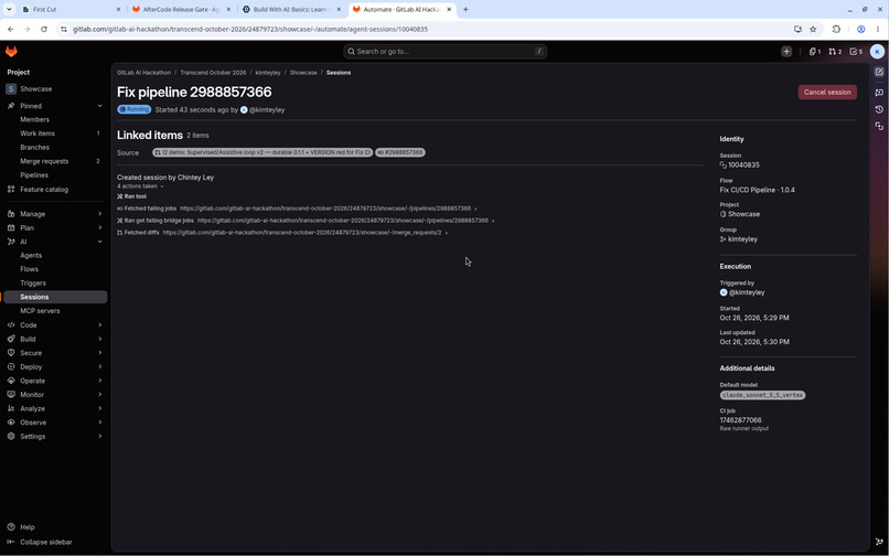 AfterCode: Post-code loop on GitLab Duo + CI – screenshot 4