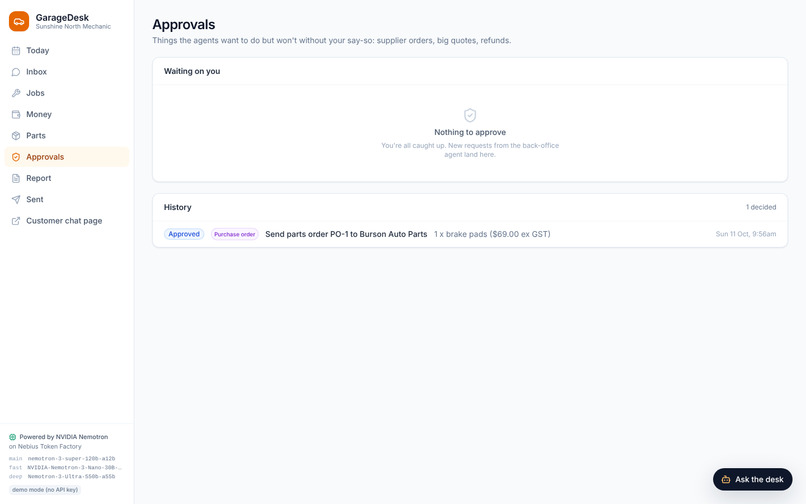 GarageDesk – screenshot 1