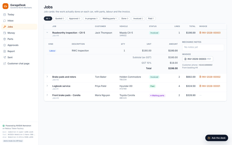 GarageDesk – screenshot 5