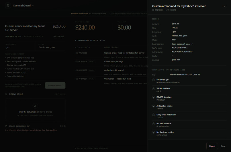 Commish Guard AI – screenshot 1