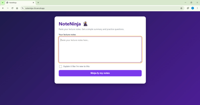 NoteNinja – screenshot 2