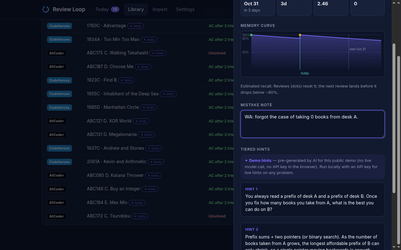 Review Loop – screenshot 3