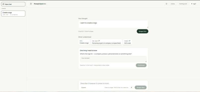 Prompt Dock Mini – screenshot 3