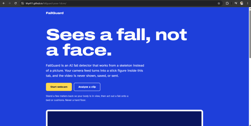 FallGuard: Privacy-First Fall Detection – screenshot 1