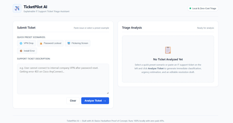 TicketPilot AI – screenshot 1