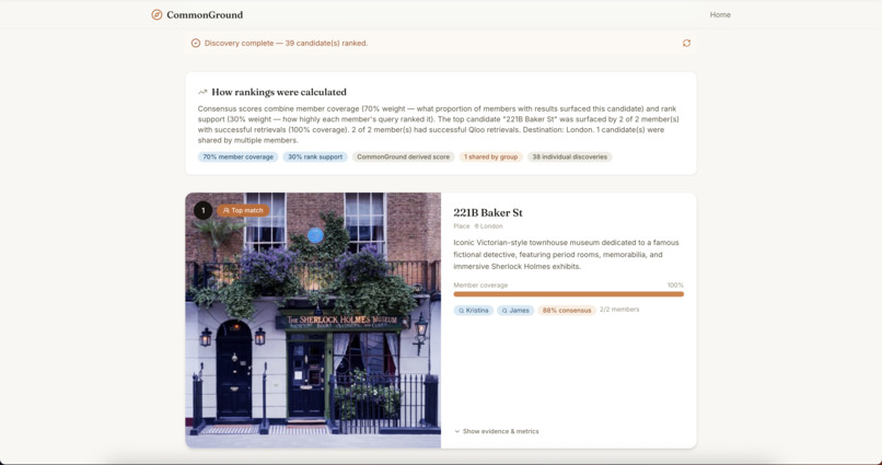 CommonGround: Fair Group Discovery – screenshot 4