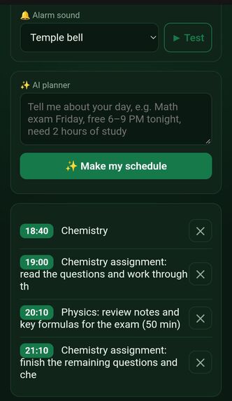 Study Alarm – screenshot 2