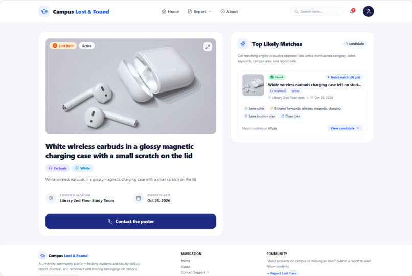 Campus Lost & Found – screenshot 1
