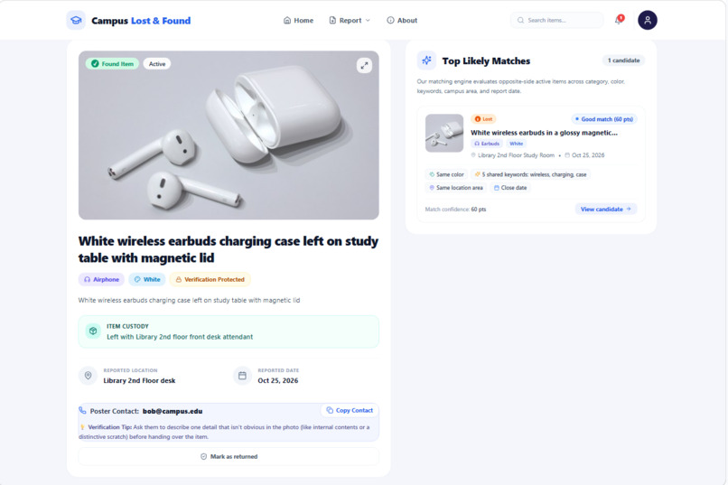 Campus Lost & Found – screenshot 5